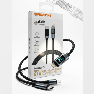 RIVERSONG Type-c to lightning Data cable with digital meter