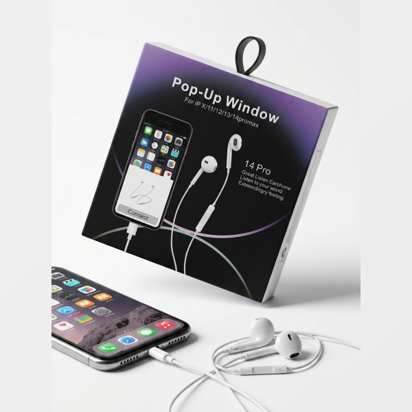 PoP-Up Window Lightning port Handsfree headset